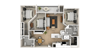 3 Bed 2 Bath Floor Plan 3 Bed 2 Bath Floor Plan at The Point At Westside, Atlanta, GA, 30318